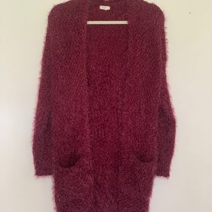 SOFT MAROON CARDIGAN WITH POCKETS!!😋😋